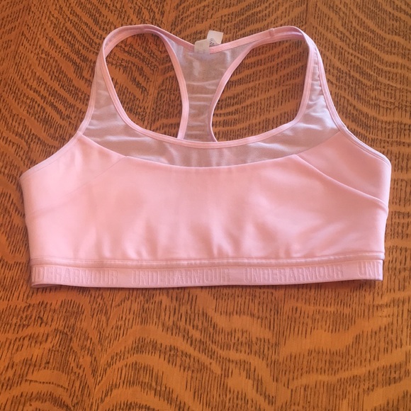 pink under armour sports bra